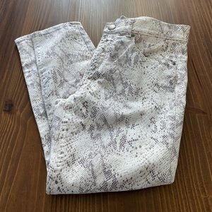 LOFT Snakeskin Print Modern Skinny Jeans